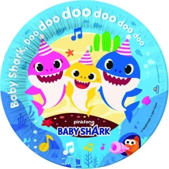 8 platos ecológicos 18 cm*BABY SHARK Outlet