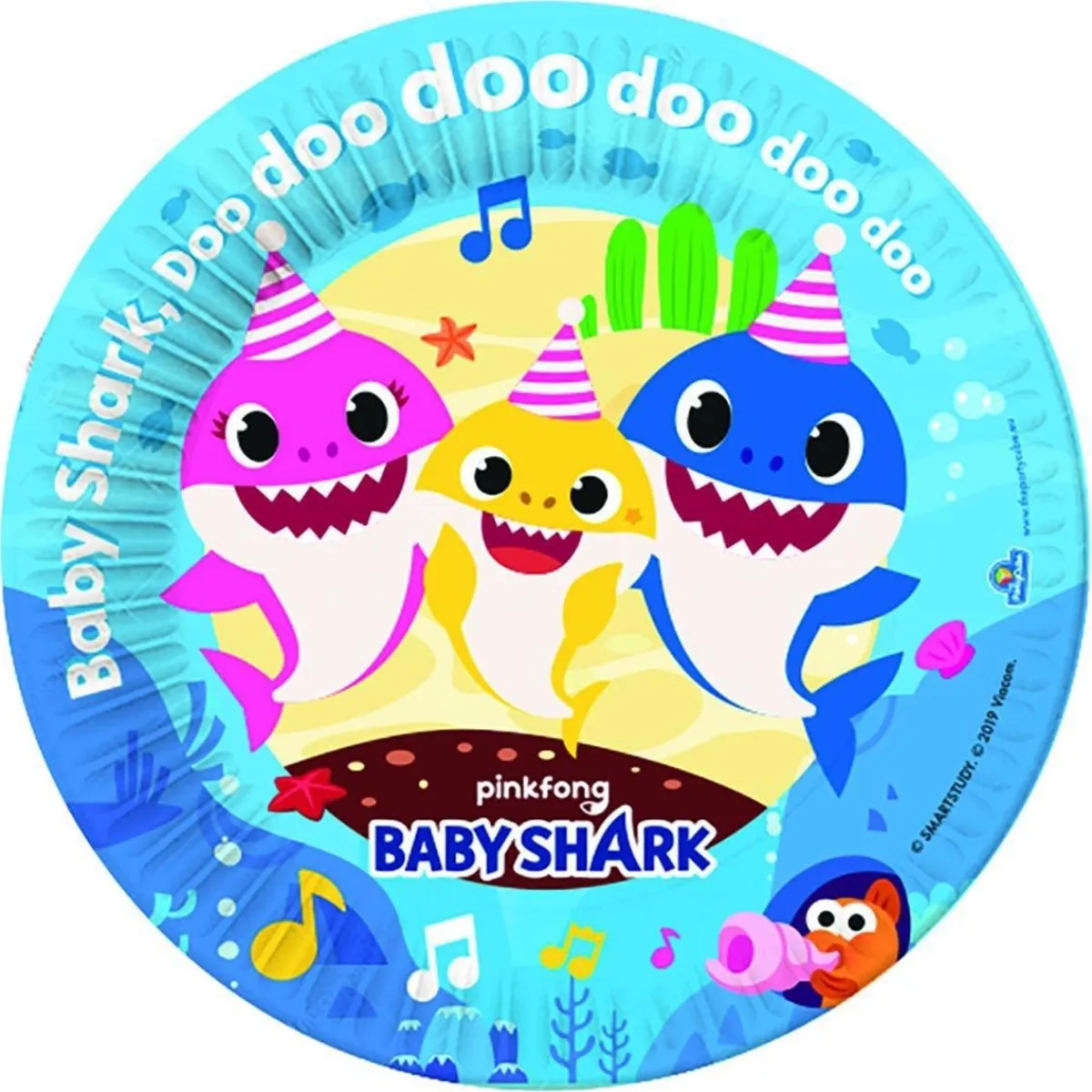 8 platos ecológicos 18 cm*BABY SHARK Outlet