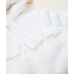 Outlet Abrigo acolchado niña blanco con inserto de peluche Recién Nacido·Primeras Salidas|Primeras Salidas·Abrigos Y Plumíferos