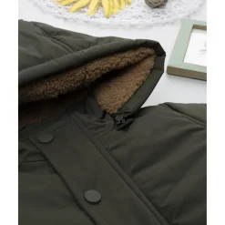 Abrigo acolchado verde con pelo sintético para niño*Prenatal New