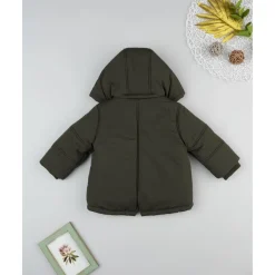Abrigo acolchado verde con pelo sintético para niño*Prenatal New