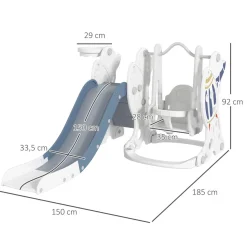 Aiyaplay - Tobogán, columpio y canasta Columpios