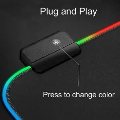 New Alfombrilla ratón Gaming XXL con luces LED 80 x 30 cm Figuras De Acción