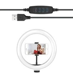 Aro de luz 26 cm Led 3 modos de color con trípode 210 cm*KLACK EUROPE Sale