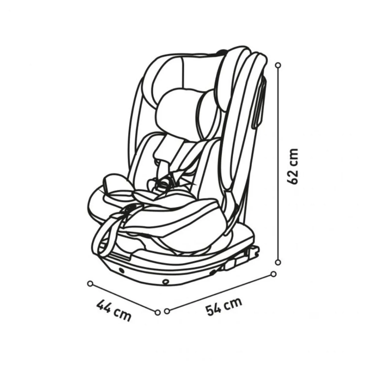 - Silla de auto Panafix Gris 40-150 cm*ASALVO Online