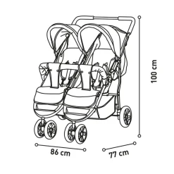 - Silla de Paseo Gemelar Henry Verde*ASALVO