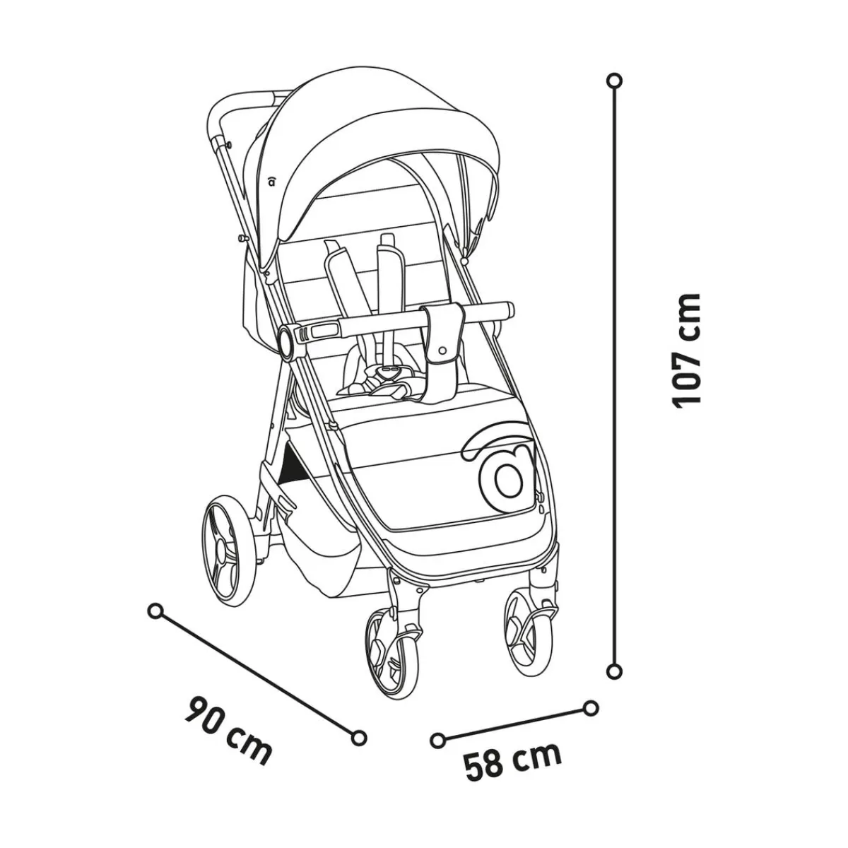 - Silla de paseo Iconic Negro Onix*ASALVO Outlet