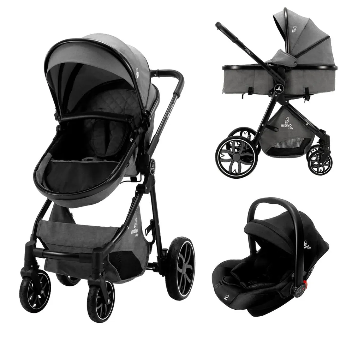 - Trío convertible Sidney 2 Gris*ASALVO