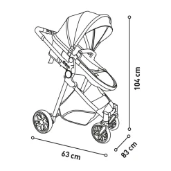 Clearance - Trío convertible Sidney 2 Rosa Trío Y Accesorios·Trío Y Dúo