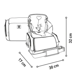 Clearance - Trona de viage-Bolso Hummus Estrellas Gris Tronas·Tronas Bebe