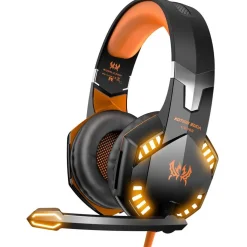 Auriculares Gaming con LED y control de volumen para consola PS4, XBOX y PC Naranja*KLACK EUROPE Outlet