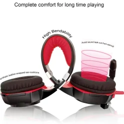 Auriculares Gaming con LED y control de volumen para consola PS4, XBOX y PC Rojo*KLACK EUROPE Discount