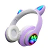 Auriculares orejas de gato bluetooth violeta*KLACK EUROPE Clearance
