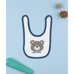 Babero de bebé azul con osito*Prenatal Hot