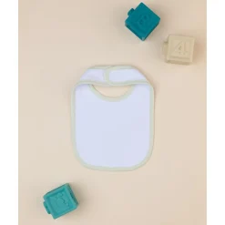 Babero niña blanco/verde*Prenatal Outlet