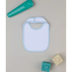Babero niño blanco/azul*Prenatal