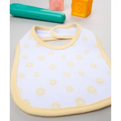 Online Babero para Niña Blanco y Amarillo con Margaritas Recién Nacido·Ropa Y Accesorios|Ropa Y Accesorios·Baberos