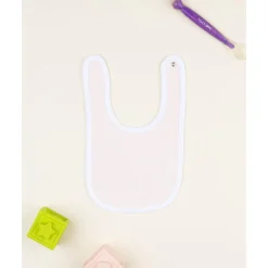 Babero rosa claro para bebé con estampado blanco*Prenatal