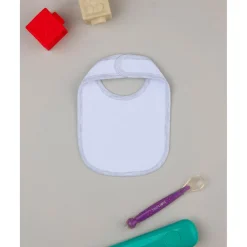 Clearance Babero Unisex Blanco y Gris "Family" Recién Nacido·Ropa Y Accesorios|Ropa Y Accesorios·Baberos