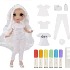 BABY born - Muñeca Fashion DIY ojos azules, top y zapatos extra, rotuladores lavables arcoiris*RAINBOW HIGH Clearance