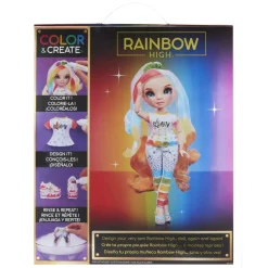 BABY born - Muñeca Fashion DIY ojos azules, top y zapatos extra, rotuladores lavables arcoiris*RAINBOW HIGH Clearance