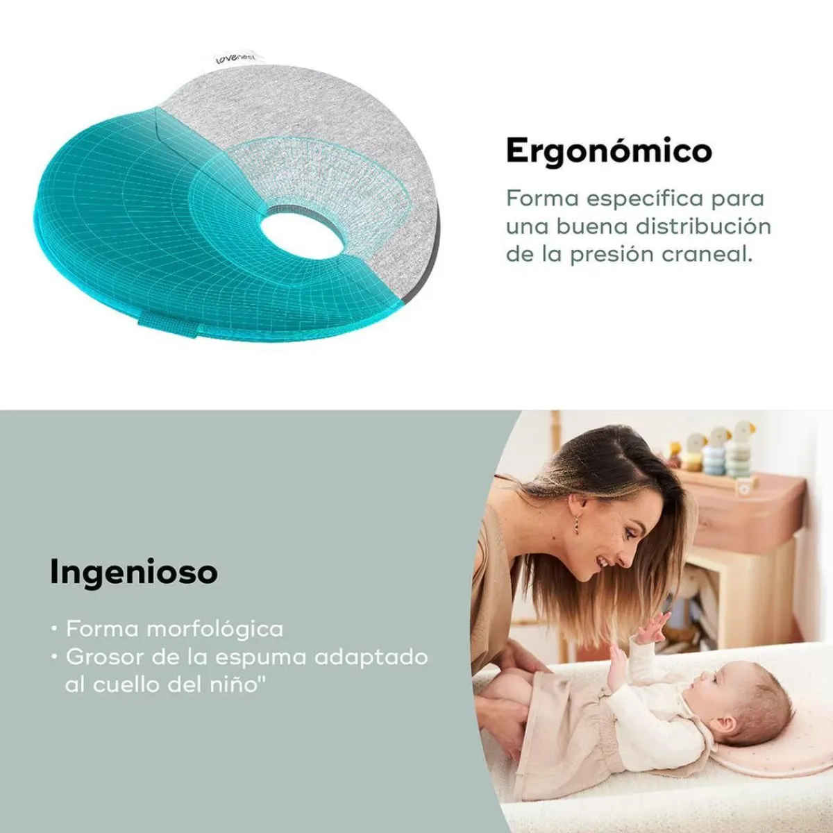 Discount - Cojín Anatómico - Lovenest Original Descanso·Colchones Y Almohadas