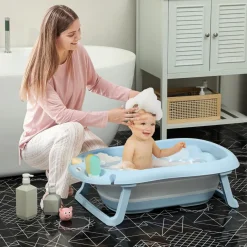 Bañera plegable para bebé Azul*AIYAPLAY Online