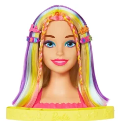 Barbie - Busto de Barbie con pelo largo y accesorios para jugar a peluquería ㅤ*MATTEL Hot