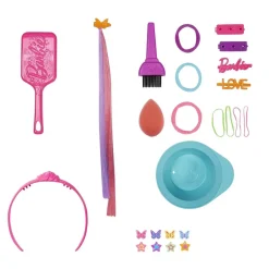 Barbie - Busto de Barbie con pelo largo y accesorios para jugar a peluquería ㅤ*MATTEL Hot