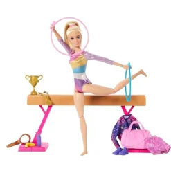 Barbie - Conjunto Muñeca Gimnasta con Barra y Accesorios ㅤ*MATTEL Outlet