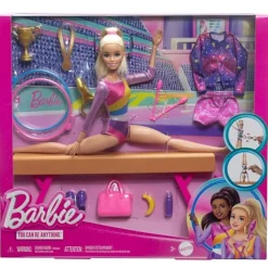 Barbie - Conjunto Muñeca Gimnasta con Barra y Accesorios ㅤ*MATTEL Outlet