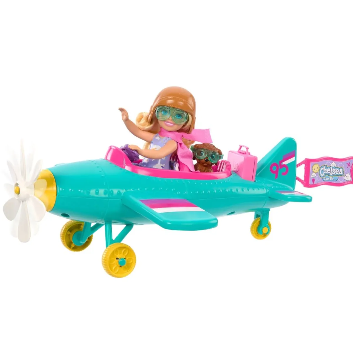 Barbie - Juguete avión biplaza con hélice giratoria y accesorios ㅤ*MATTEL Clearance