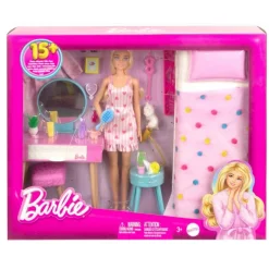 Barbie - Muñeca con dormitorio y accesorios incluidos ㅤ*MATTEL New