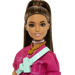 Barbie - Muñeca con Mono Rosa y Complementos de Moda ㅤ*MATTEL Discount