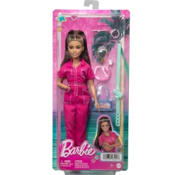 Barbie - Muñeca con Mono Rosa y Complementos de Moda ㅤ*MATTEL Discount