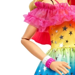 Barbie - Muñeca de 71 cm con vestido arcoíris*MATTEL Discount