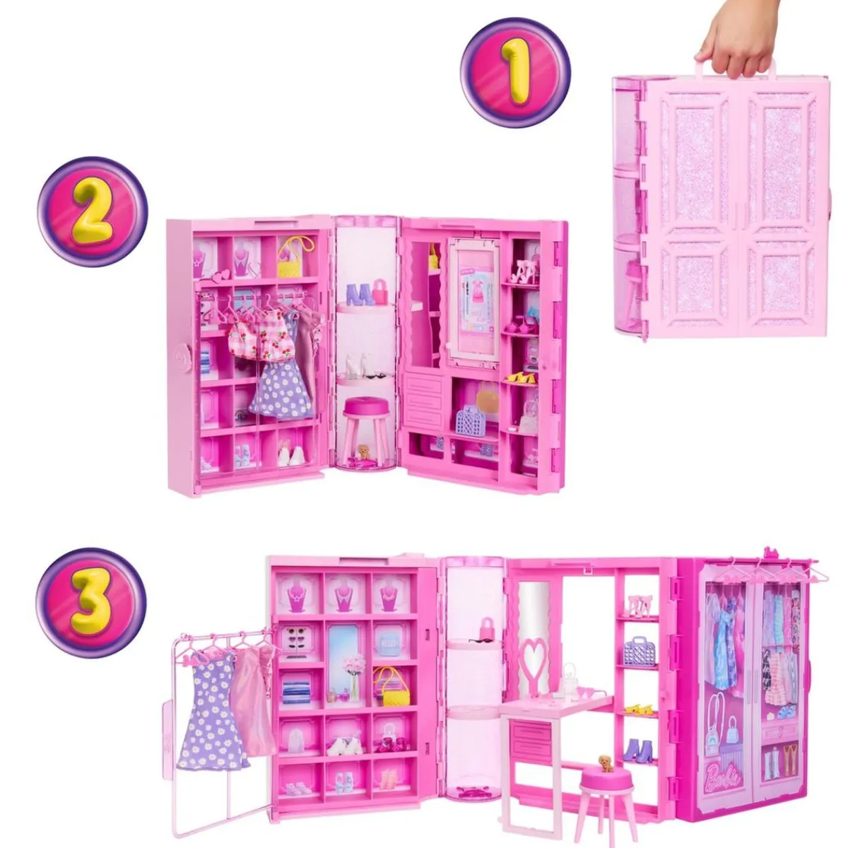 Barbie - Muñeca fashion dream closet con ropa*MATTEL