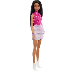 Sale Barbie - Muñeca Fashionista con Vestido Rosa Metálico ㅤ Muñecas