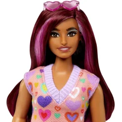 Sale Barbie - Muñeca Fashionista con vestido de corazones y accesorios de moda ㅤ Muñecas