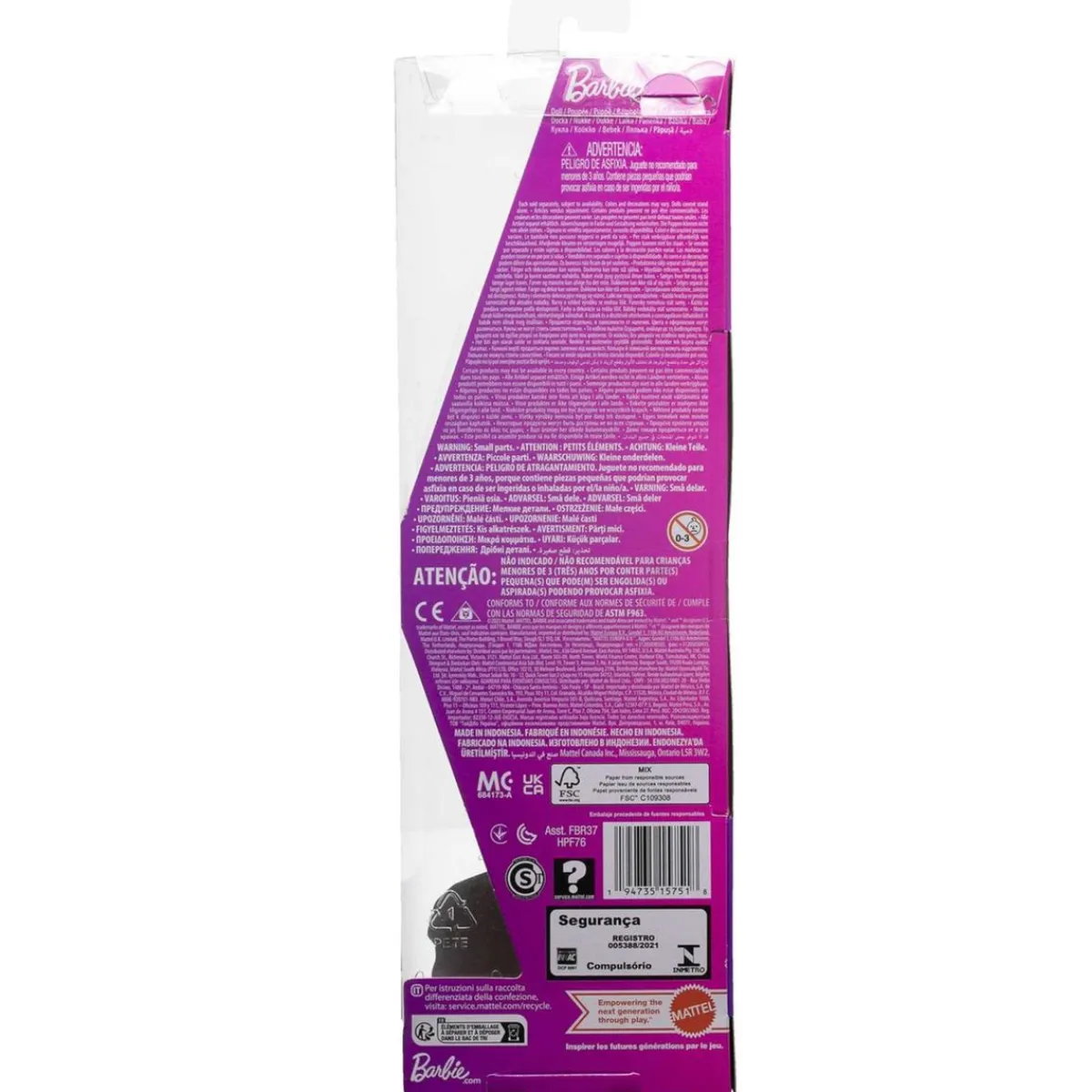 Clearance Barbie - Muñeca Fashionista con vestido asimétrico y accesorios de moda ㅤ Muñecas