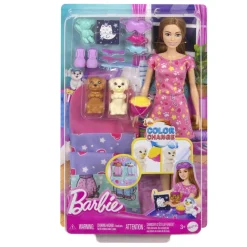 Barbie - Muñeca fiesta de pijamas y cachorro*MATTEL Outlet