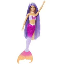 Barbie - Muñeca sirena cambio de color con delfín y accesorios ㅤ*MATTEL Hot