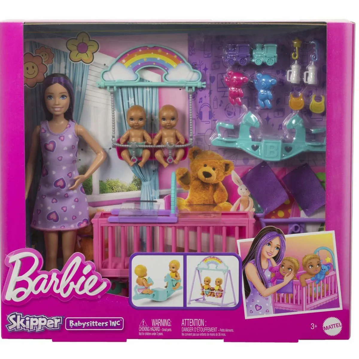 Outlet Barbie - Muñeca Skipper canguro con gemelos y accesorios Muñecas