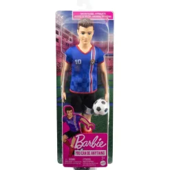 Sale Barbie - Muñeco Ken Futbolista Camiseta Azul Muñecas
