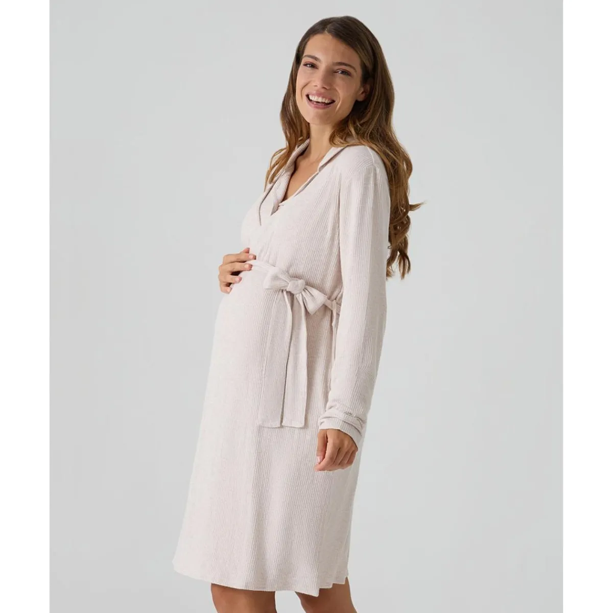 Best Bata premamá beige punto efecto tricot Premamá·Íntimo Y Noche|Íntimo Y Noche·Batas