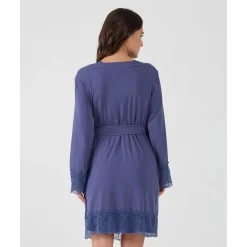 Batín premamá de lactancia azul con encaje*Prenatal Clearance