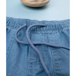 Bermuda azul denim con bolsillos*Prenatal Clearance