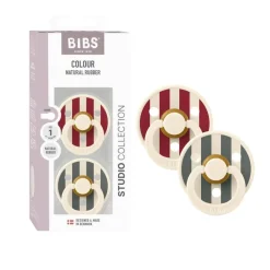 Clearance - 2 Chupetes Studio Colour de Latex +0M - Ruby/Pine Biberones Y Chupetes·Chupetes