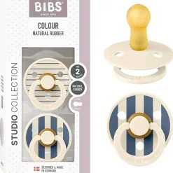 - Pack 2 chupetes Colour 6-12 meses - Ivory/steel blue*BIBS Discount