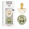 - Pack 2 chupetes Colour 6-18 meses - Ivory/Sage*BIBS Clearance